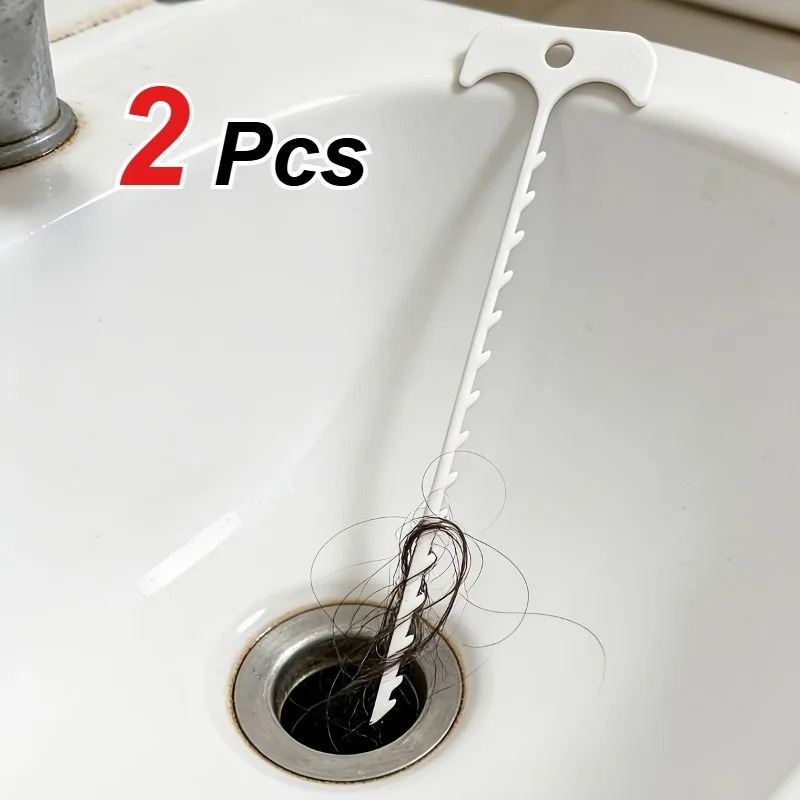 Root Hook Tool - 2 stuks flexibele plastic afvoerpijp ontstoppingsgereedschap