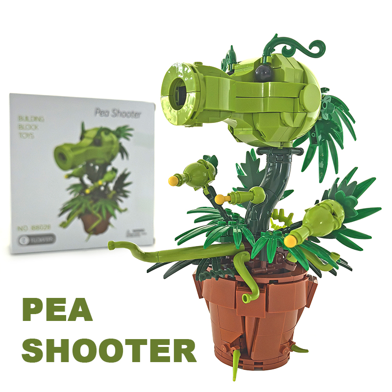 Bonsai Garden Lego - Creatieve Planten Oorlogsspellen Gamefiguur Erwtenkanon Bouwstenen