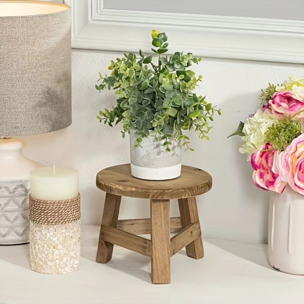 Bonsai Garden Display Stands - Mini Houten Kruk Bloem Display Stand