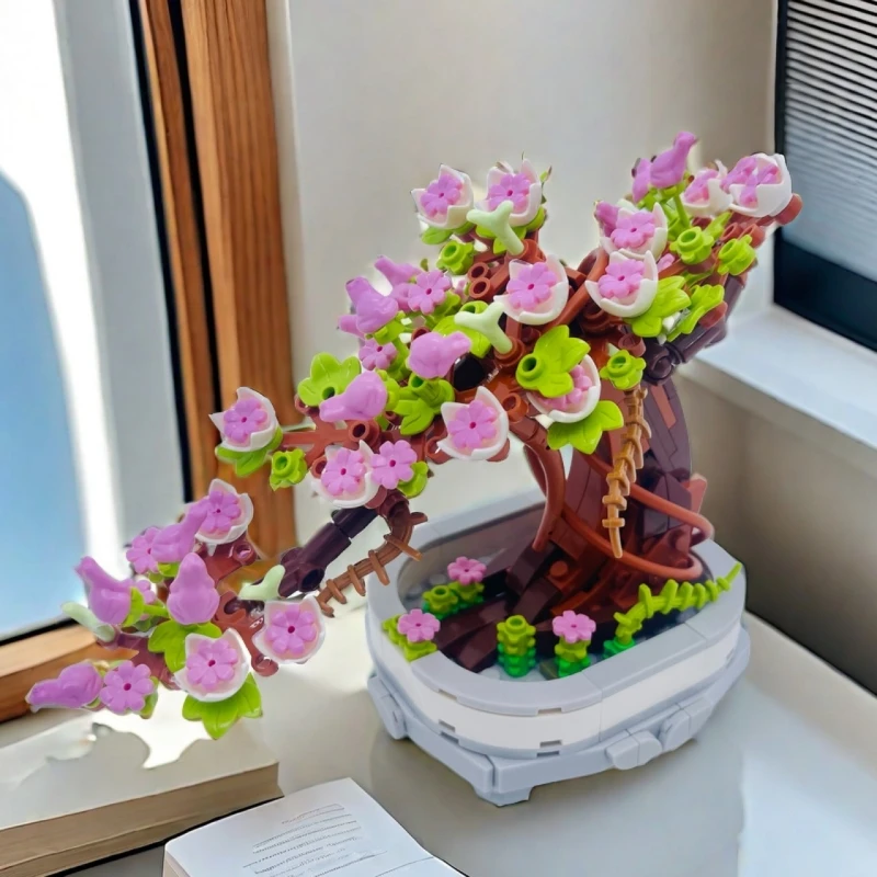 Bonsai Garden Lego - 462PCS Kersenbloesem Bonsai Bouwsteenset Creatieve Plant