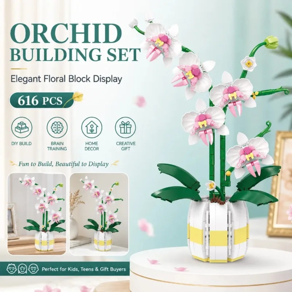 Orchidee Bouwstenen Bloemen Bo - Bonsai Garden Lego recensie en prijs