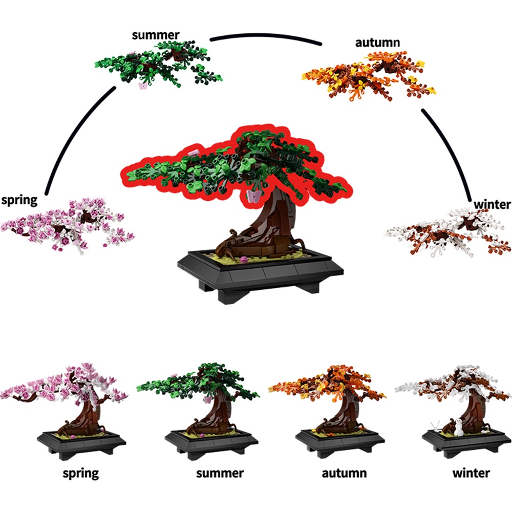 MOC Vier Seizoenen Bonsai Boom - Bonsai Garden Lego recensie en prijs