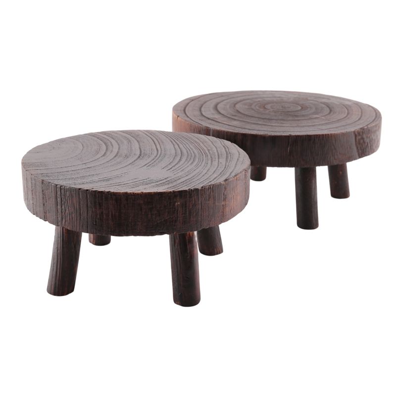 ABHU 2 Stuks Mini Houten Kruk  - Bonsai Garden Display Stands recensie en prijs