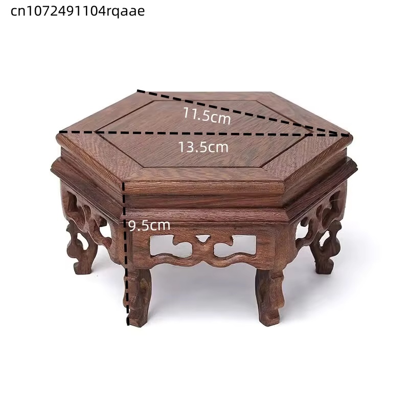 Houten zeshoekige plantenstand - Bonsai Garden Display Stands recensie en prijs